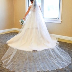Bel Aire Veil 9892 - Cathedral Veil Rhinestone